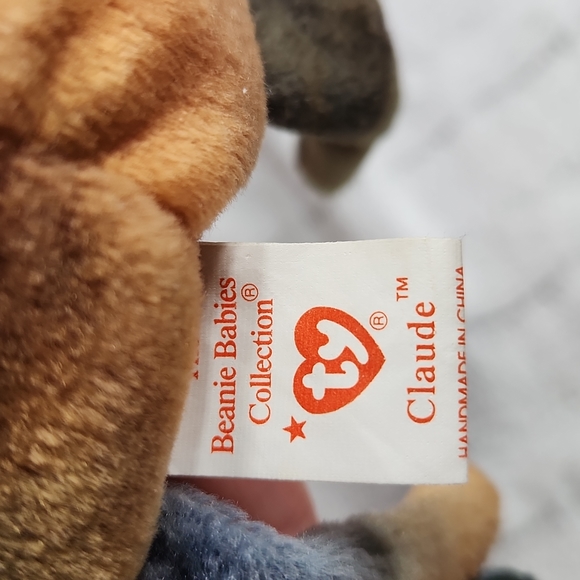 🕸Vintage Ty Beanie Baby Original Claude Tie Dye Crab 1996 P.E. Pellets - Picture 5 of 10